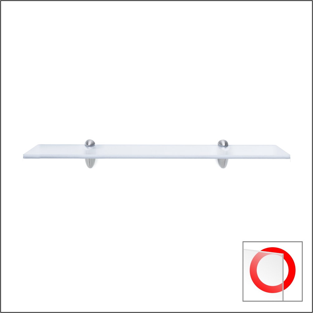 Single Acrylic Shelf with Hardware Standoff 6 inch (Deep) x 23 inch