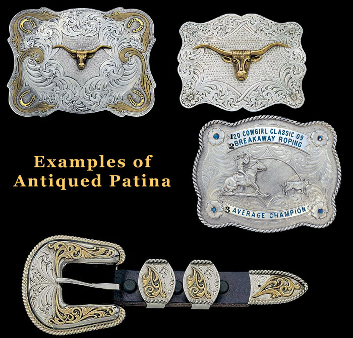 Western Wedding Belt Buckle by Montana Silversmiths