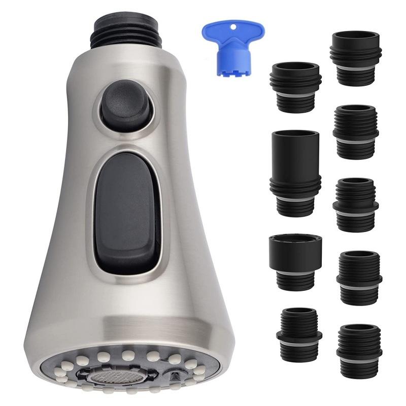 【9 Connection Sizes for Various Hose Types】This pull down spray head