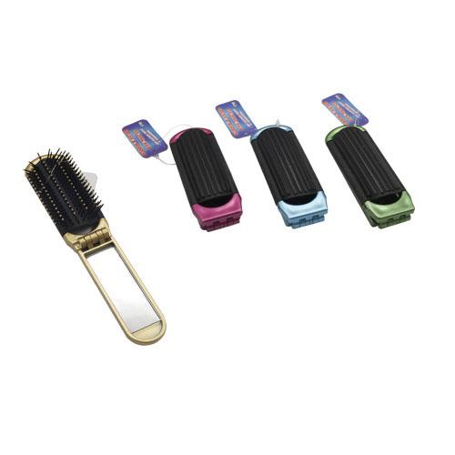 Wholesale FOLDING HAIR BRUSH & MIRROR GLW