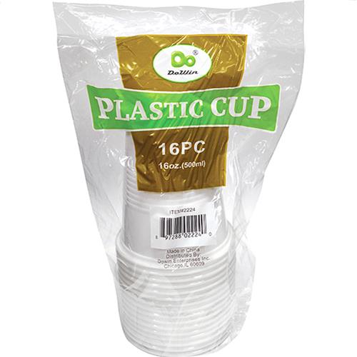 Wholesale Plastic Cups White 16 oz GLW