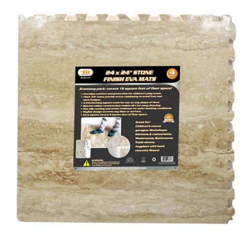 Wholesale Z4pc24x24""STONE FINISH EVA MATS GLW