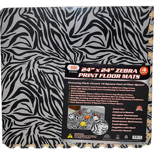 Wholesale Z4pc 24""x24"" ZEBRA EVA MATS GLW