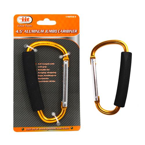 Wholesale 4.5'' ALUMINUM CARABINER WITH CUSHION GRIP GLW