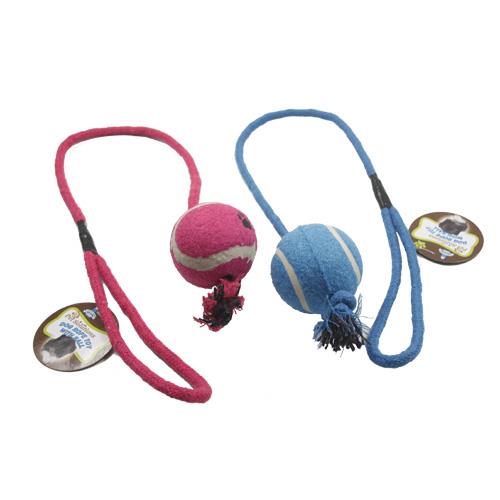 Wholesale DOG ROPE TOY w/ BALL GLW