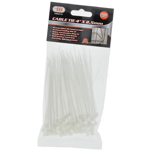 Wholesale 100PC Cable Tie 4" X 2.5MM GLW