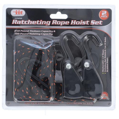 Wholesale 2pc Ratcheting Rope Hoist 250 lb. GLW