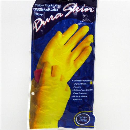 Wholesale Duraskin Yellow Latex Glove Extra Large (Playtex) GLW