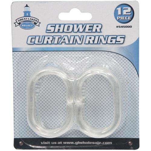 Wholesale z12pc CLEAR SHOWER CURTAIN RING GLW