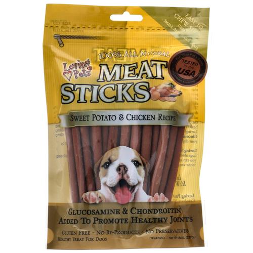 Wholesale Z8oz MEAT STICKS CHICKEN AND SWEET POTATO DOG TREAT GLW