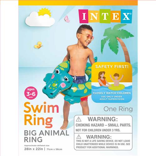 Wholesale 3 Asst. Big Animal Swim rings GLW