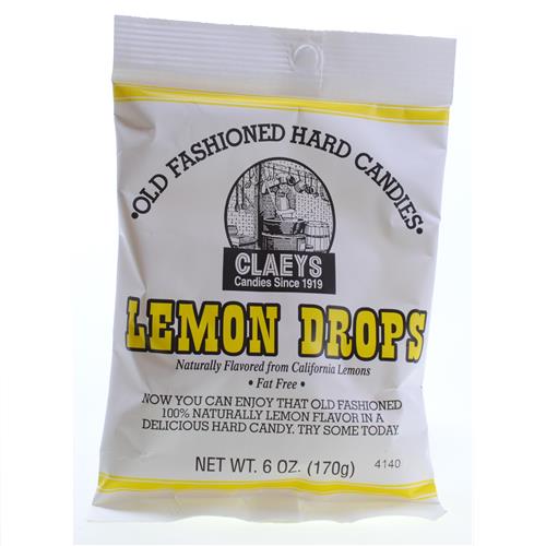 Wholesale Claeys Lemon Hard Candy Peg Bag GLW