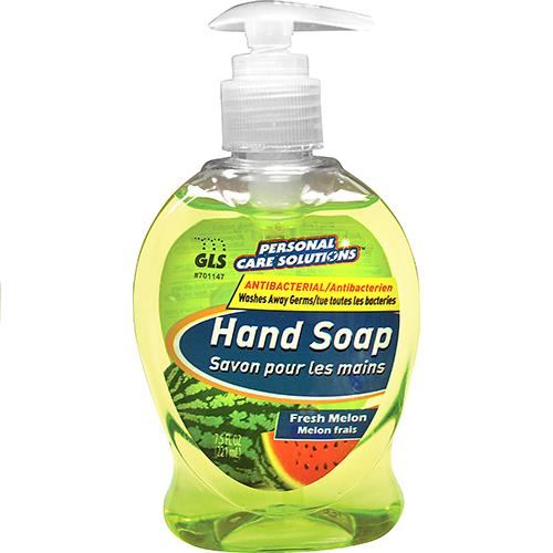 Wholesale 7.5oz Antibacterial Liquid Hand Soap with Pump Melon GLW