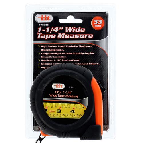 Wholesale 11/4" Wide Tape Measure 33' GLW