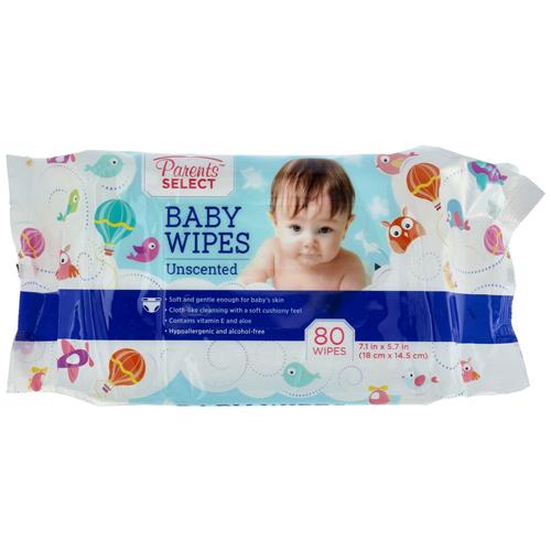 Wholesale Z80CT UNSCENTED BABY WIPES PARENTS SELECT GLW