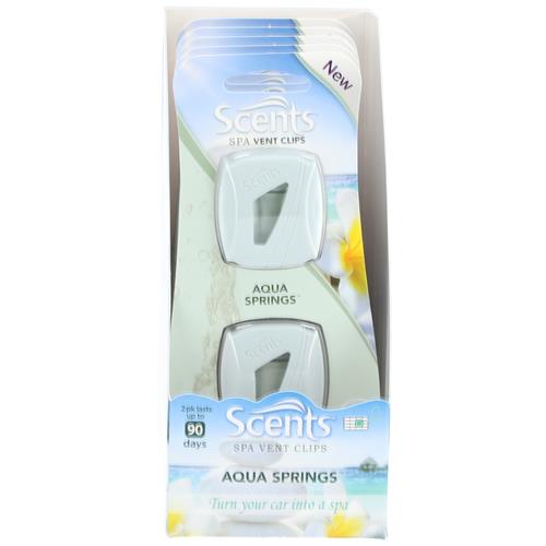 Wholesale Z2PK SCENTS SPA VENT CLIPS AQUA SPRINGS GLW