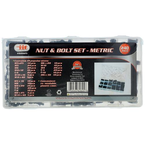 Wholesale 240pc NUT & BOLT SET METRIC GLW