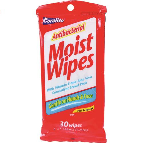 Wholesale Coralite Antibacterial Peel & Seal Moist Wipes 30ct (Wet Wipes) TEMPORARILY DISC GLW