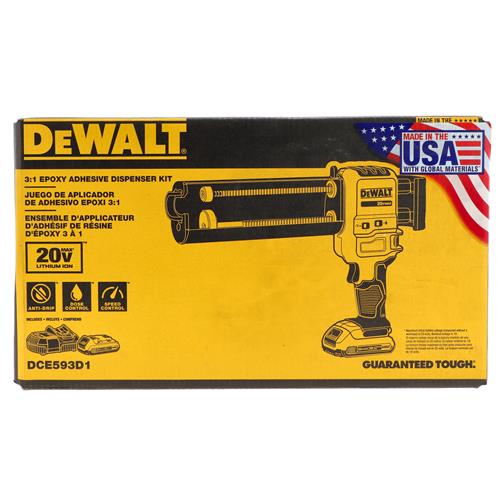 Wholesale DeWALT 20V EPOXY DISPENSER 31 KIT INCLUDES 2AH BATTERY, FAST