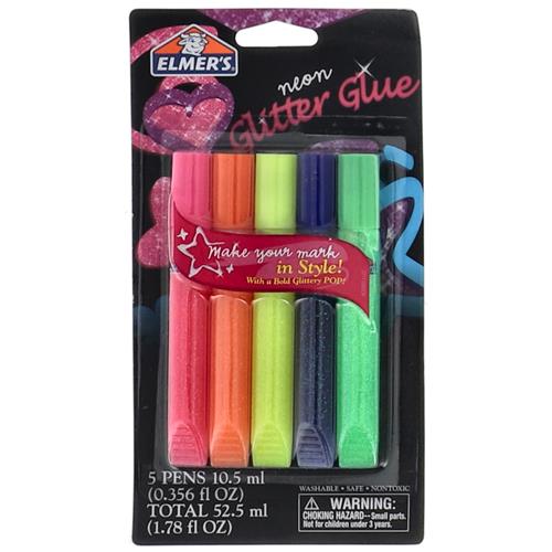 Wholesale ZELMERS 5PK NEON GLITTER GLUE PENS (NO AMAZON SALES) GLW