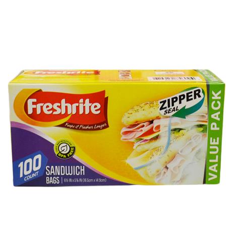 Wholesale 100ct SANDWICH BAGS ZIPPER SEAL GLW