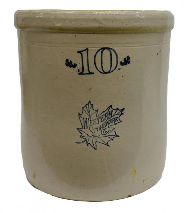 AMERICAN WESTERN STONEWARE 10 GALLON CROCK Lot 346