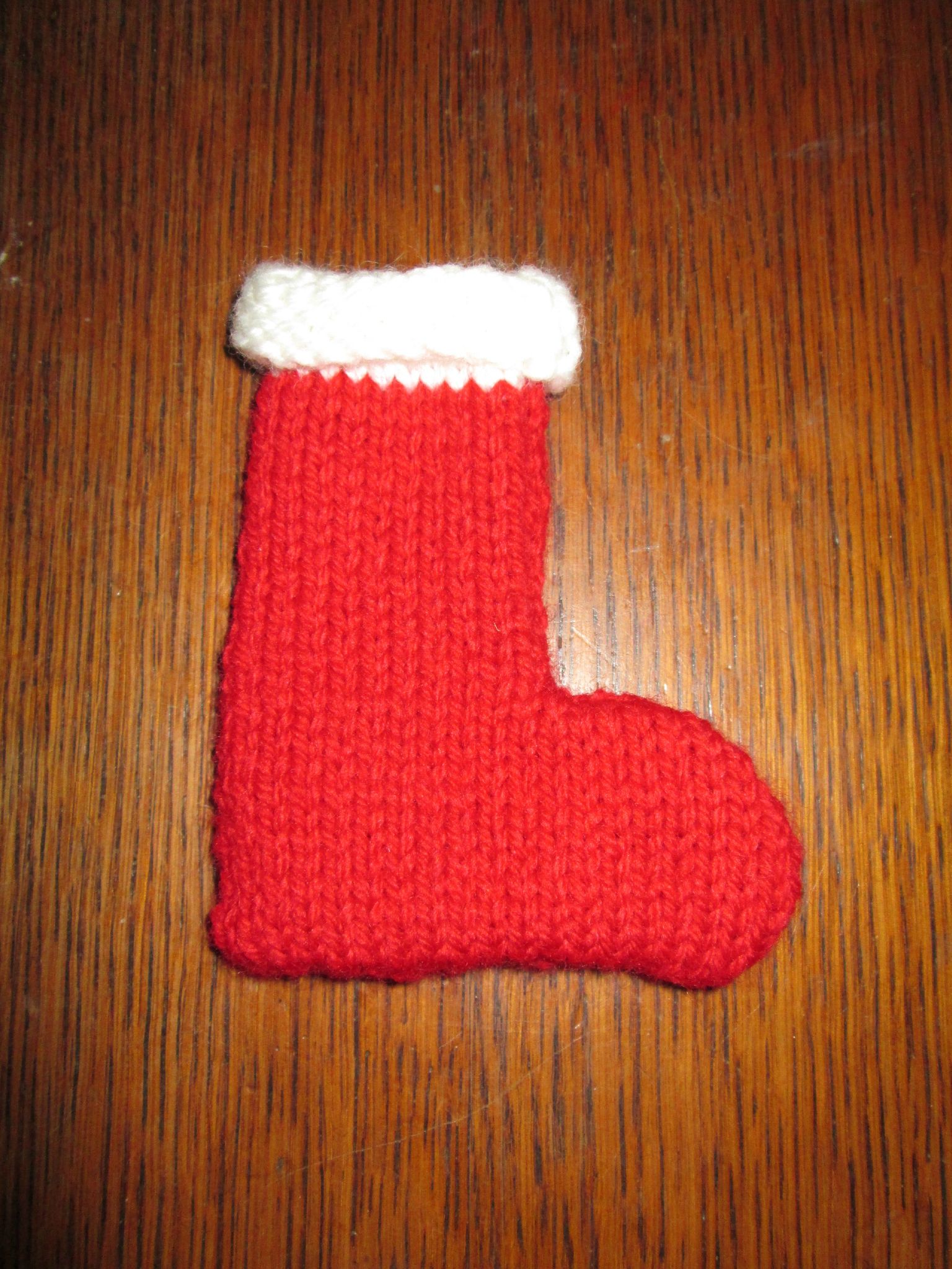 patron tricot chaussette noel