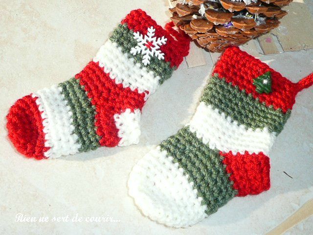 Comment tricoter une chaussette de noel
