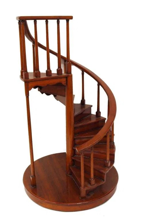 310 MINIATURE FURNITURE , SPIRAL STAIRCASE, FOOT STOOL Lot 310