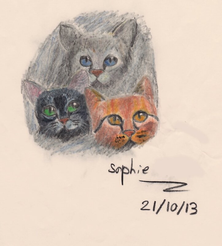 Trois petits chats So artistique!