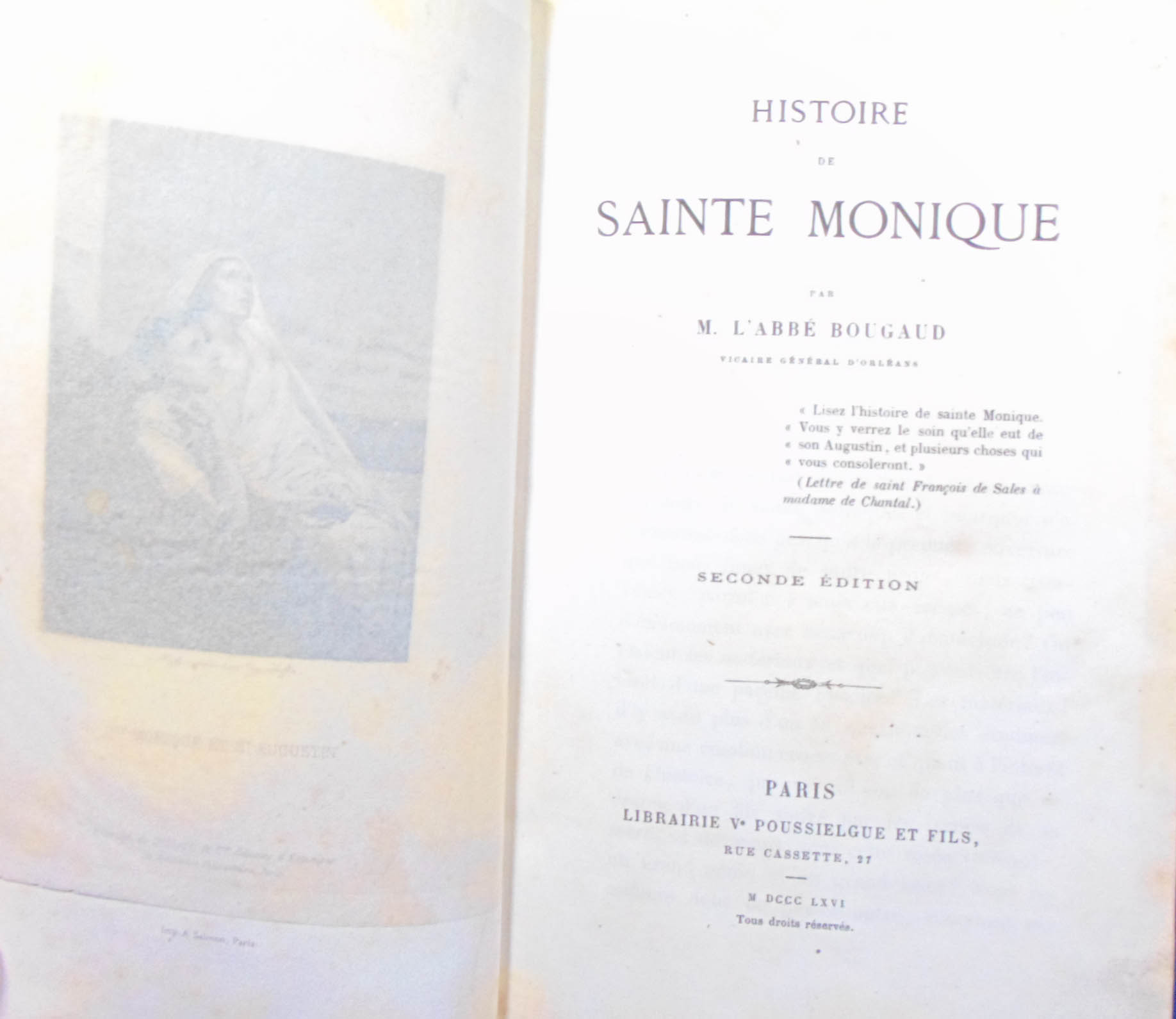 Bougaud Histoire de Saint Monique... D270 Géographie et histoire