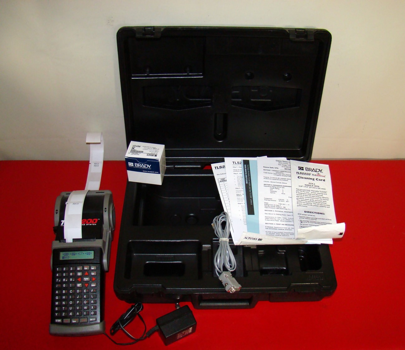 BRADY TLS2200 Thermal Labeling System Printer Tested with Case TLS