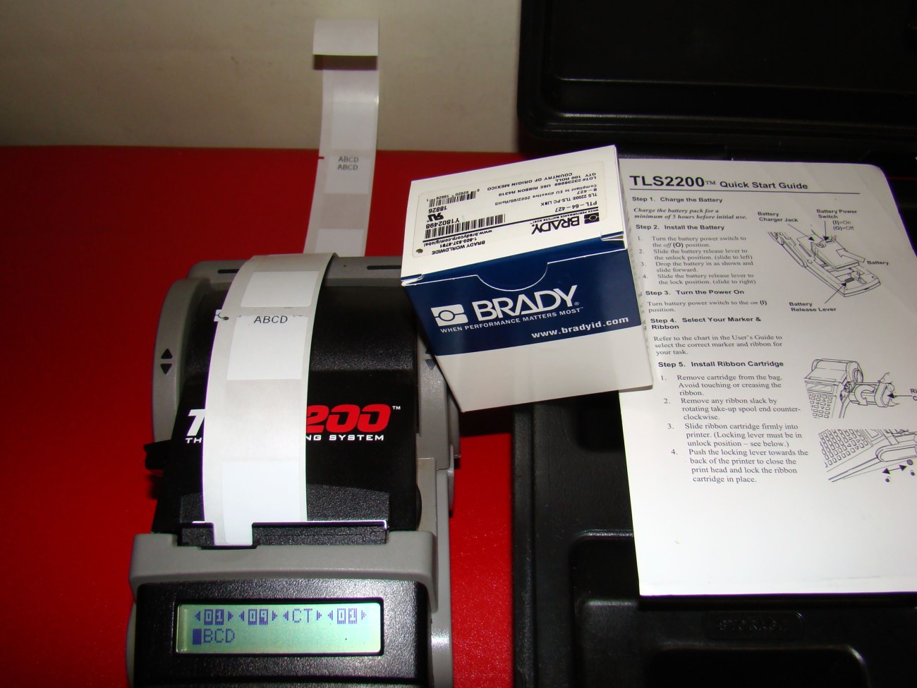 BRADY TLS2200 Thermal Labeling System Printer Tested with Case TLS