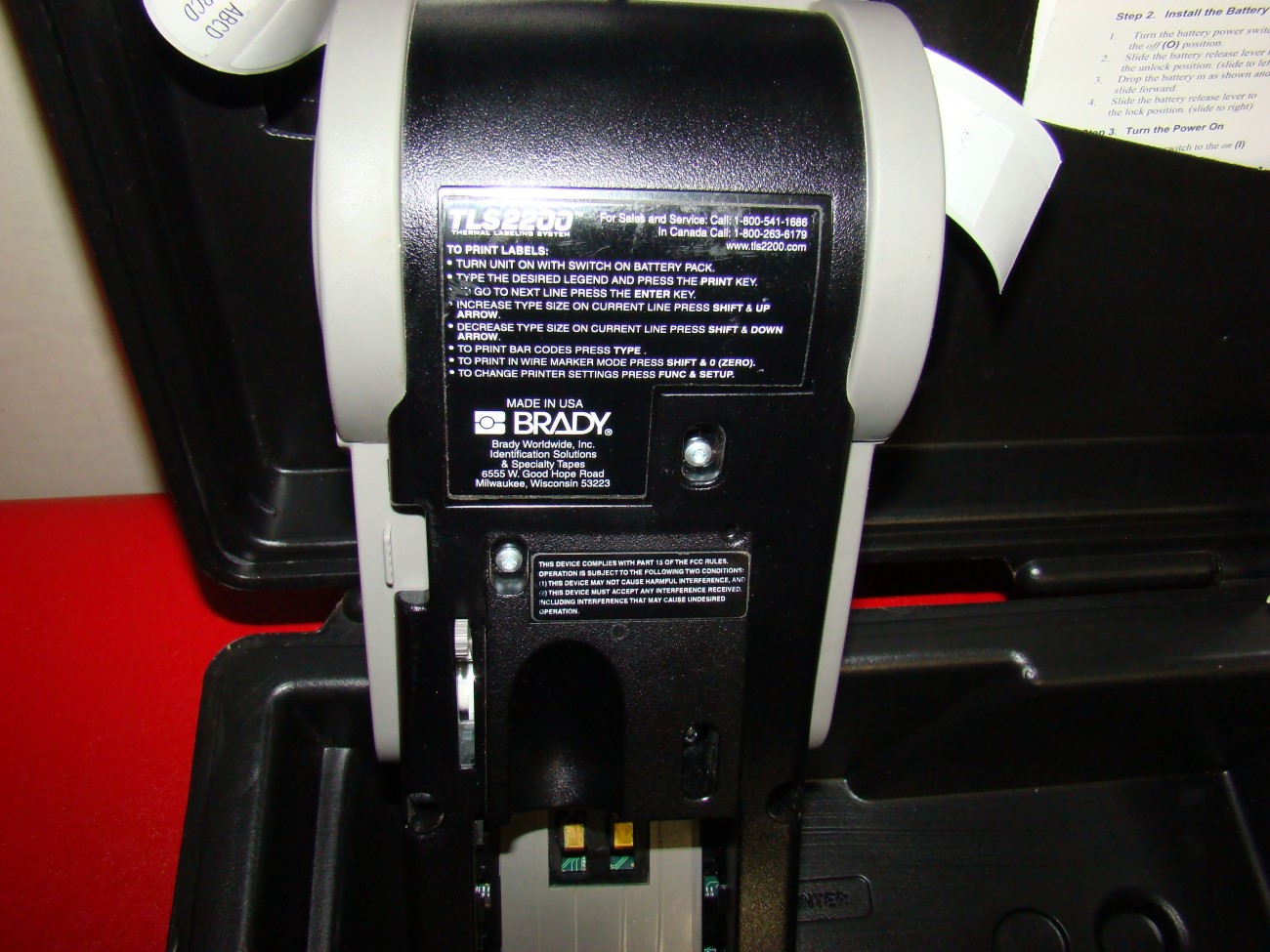 BRADY TLS2200 Thermal Labeling System Printer Tested with Case TLS