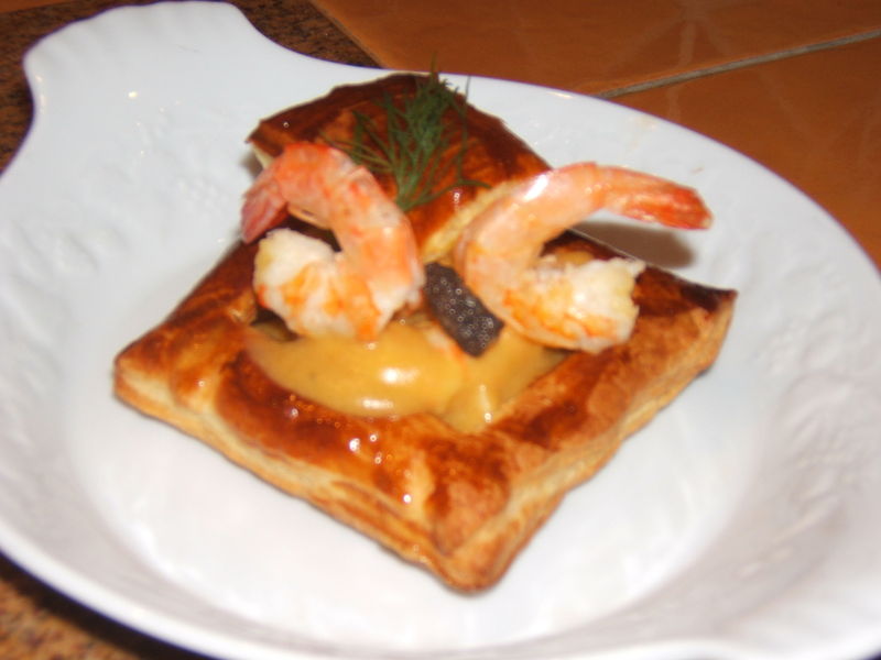 Feuilletés d'écrevisses ou de crevettes aux morilles L 'telier de Stell