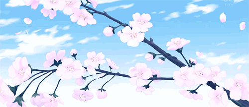 Images Of Anime Girl Cherry Blossoms Falling Gif