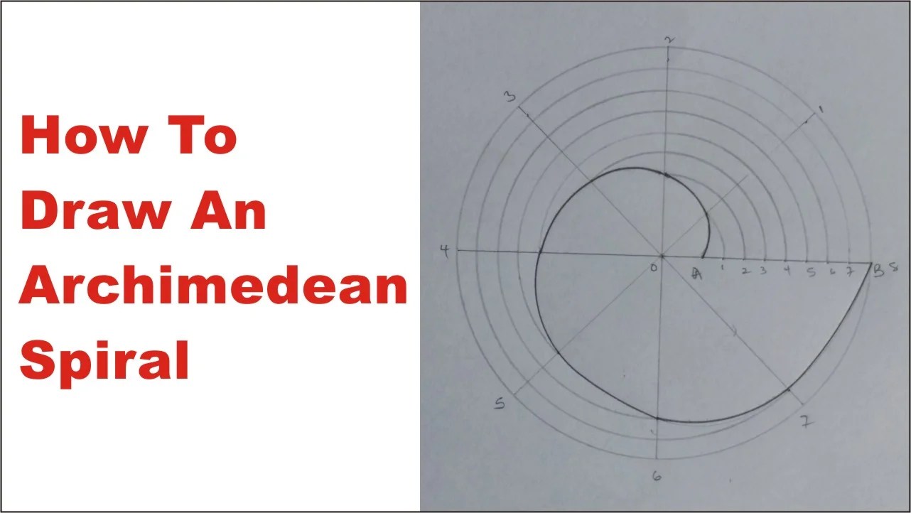 How to Draw Archimedean Spiral in Engineering Drawing How to Draw a