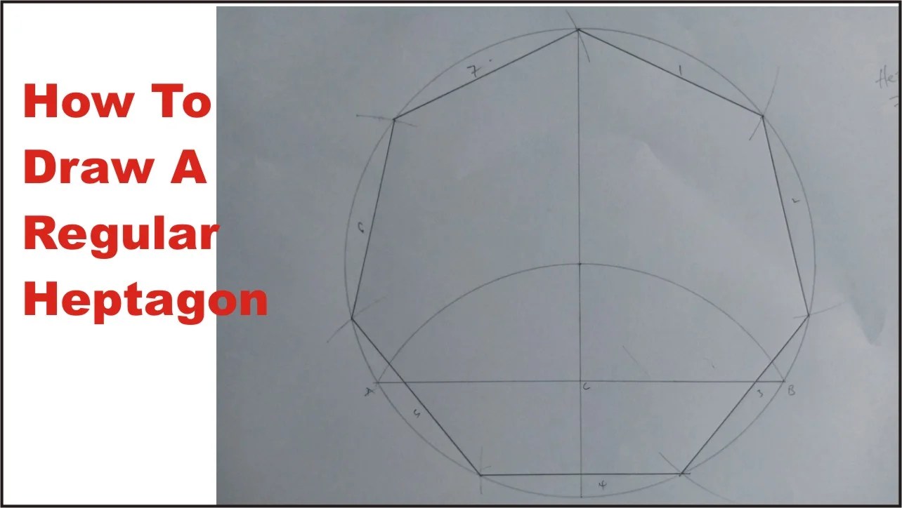 How to easily draw a regular heptagon. How to draw a sevensided polygon PA Academy