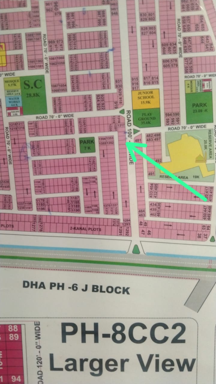 1Kanal Plot for Sale in TBlock Phase 8, DHA Lahore Property Adviser