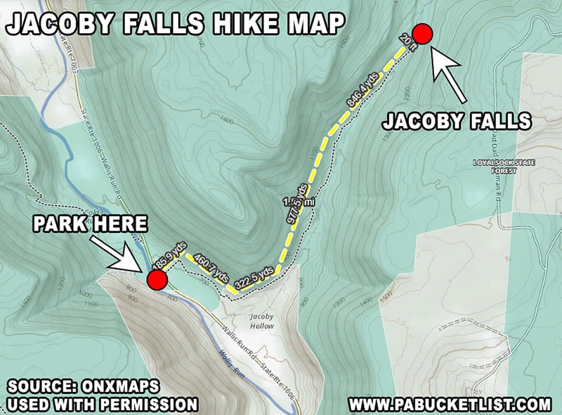 Exploring Jacoby Falls in the Loyalsock State Forest
