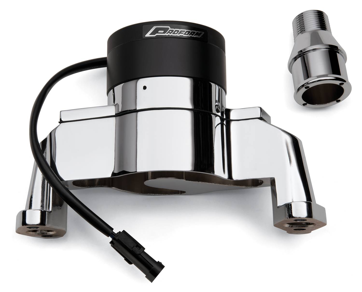 66225C Electric Water Pump SBC, Chrome DieCast Aluminum Proform