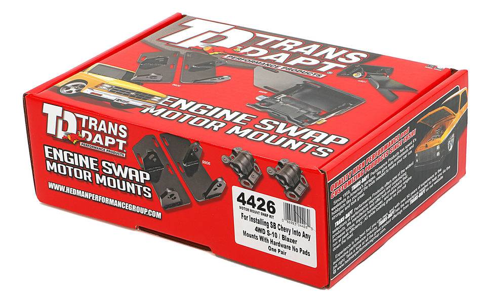 TD4426 Chevy 283350 or LT1 into S10, S15 (4WD) Motor Mount Plates