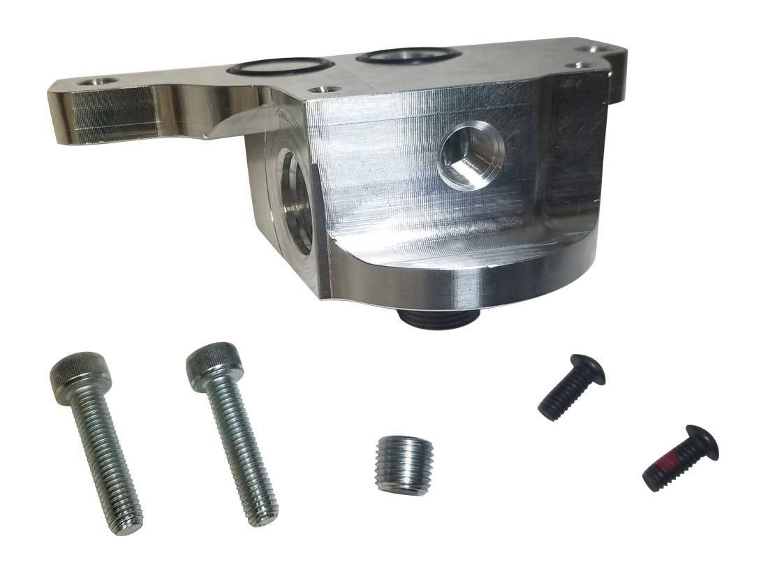 Moroso 23713 GM LS Spin On Oil Filter Adapter With External Input Inlet