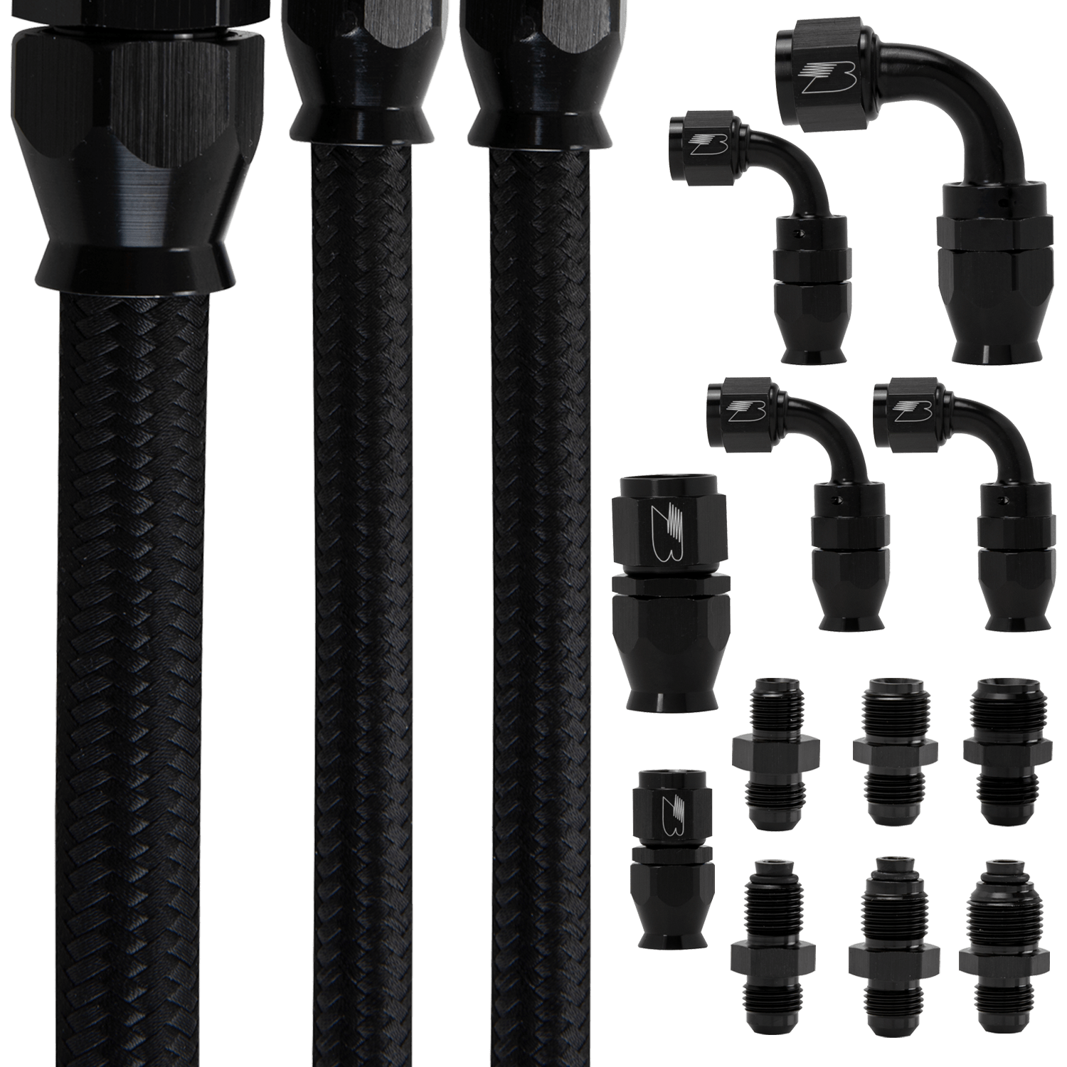 Billet Specialties BLK77900 Power Steering Hose Kit for Remote Reservoir