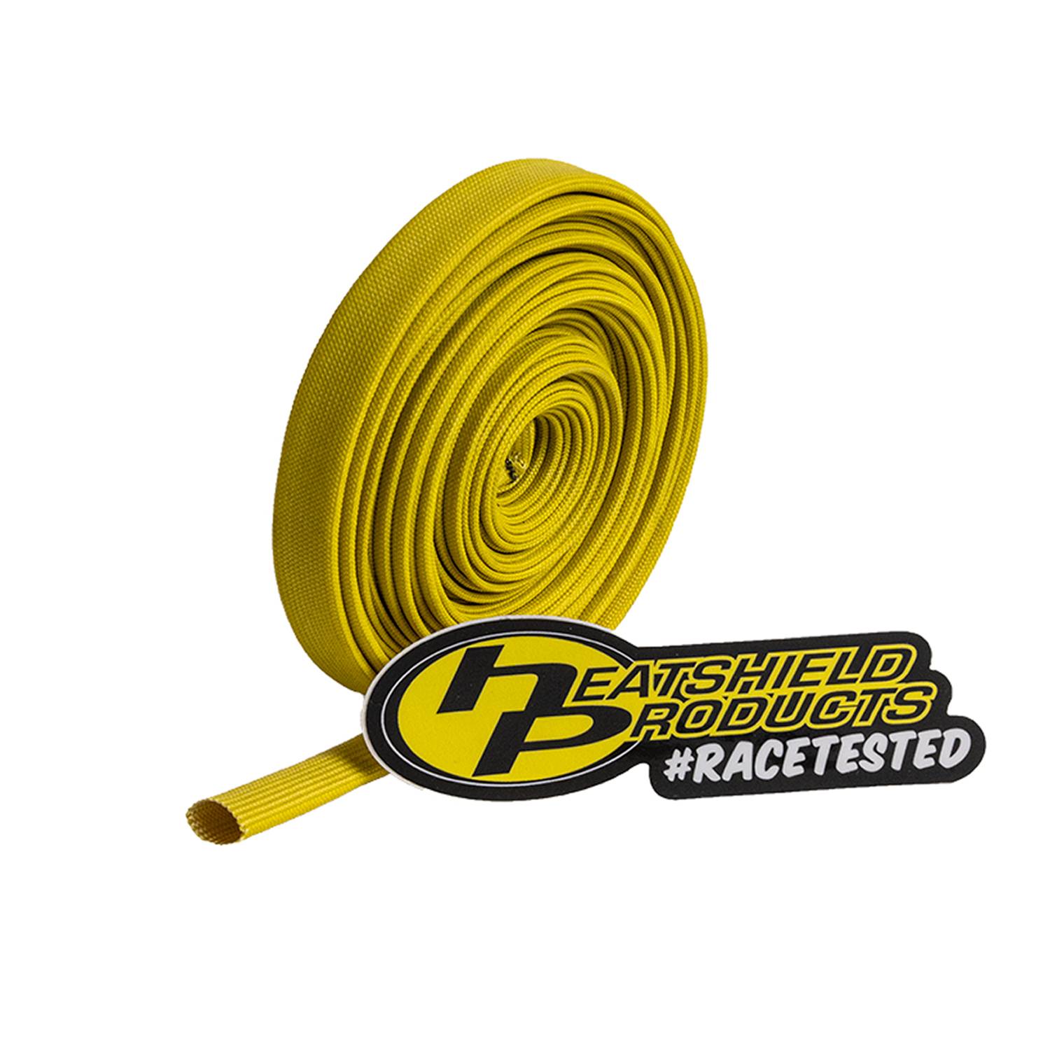 Ignition Wire Heat Sleeve HP Color Sleeve Yellow 25 Ft Roll Heatshield Products 203123