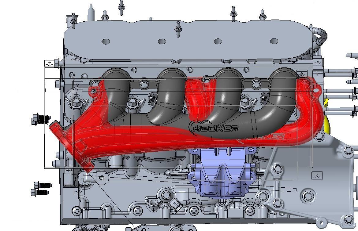 Hooker BHS5197 Hooker Blackheart LT Swap Exhaust Manifolds Rear Dump