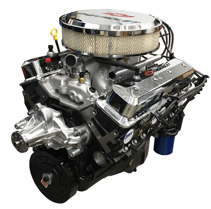Small Block Crate Engine by Pace Performance 390hp Roller Cam Edelbrock ProFlo4 EFI GMP