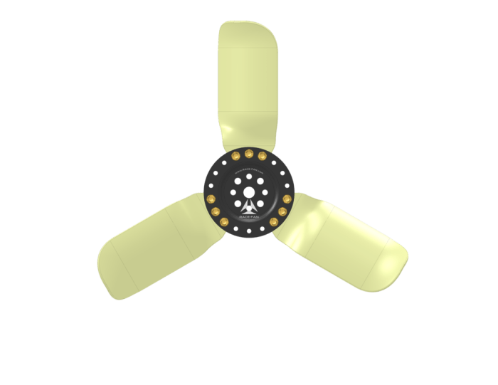 Jones WP9104RF319 3Blade 19" RaceFan, Bolt on Blades