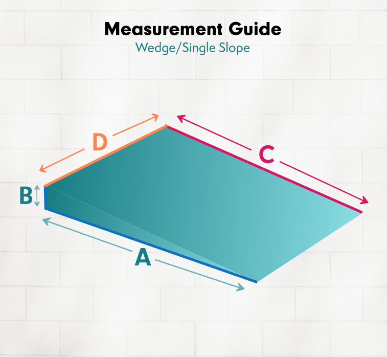 Wedge/Single Slope Pacific Foam Custom Shower Pans