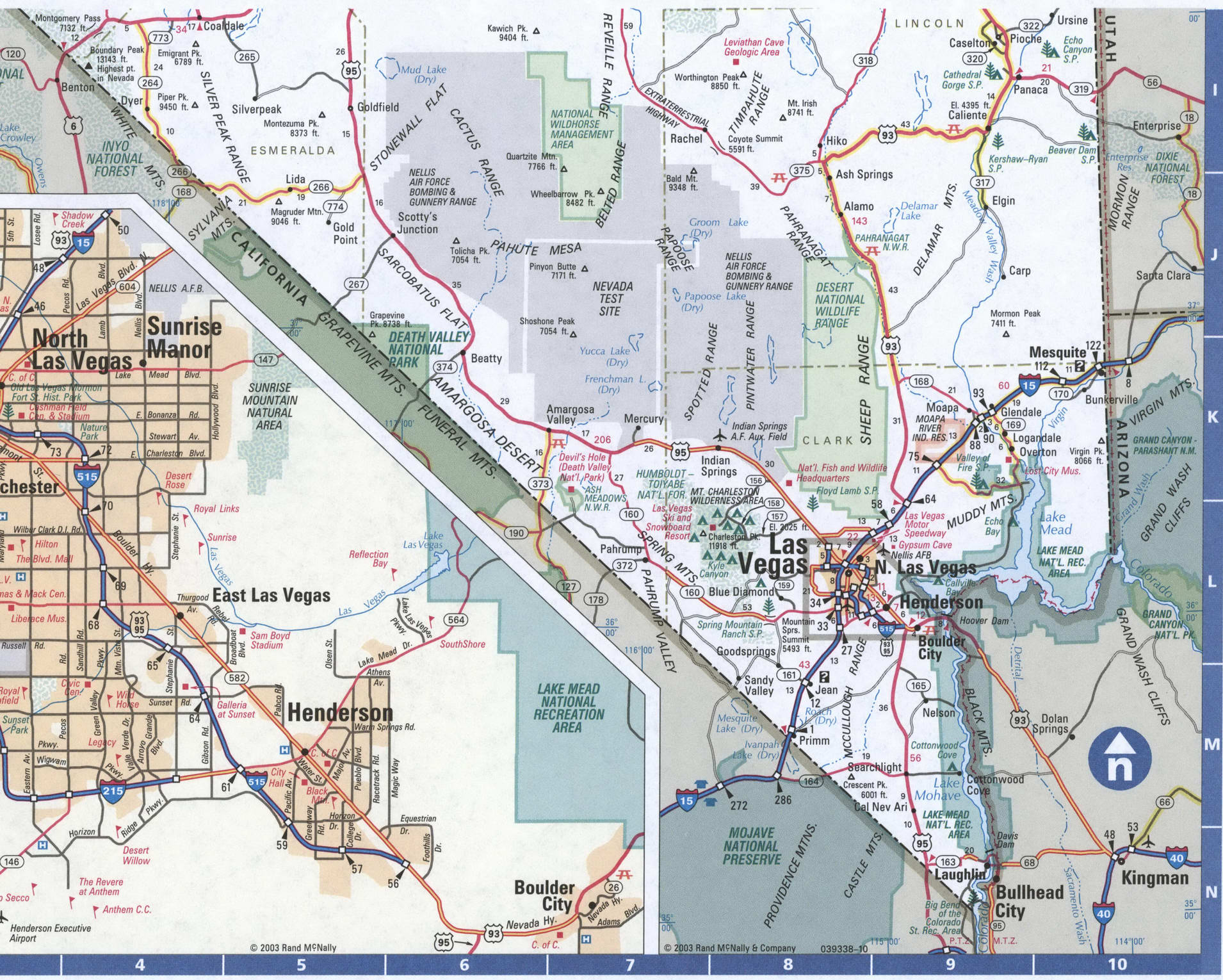 Map of Nevada. Free highway road map NV with cities towns counties
